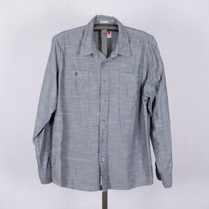 Men's Wrangler 100% Cotton Vintage Wash Button Up Shirt Long Sleeve Size 2XL